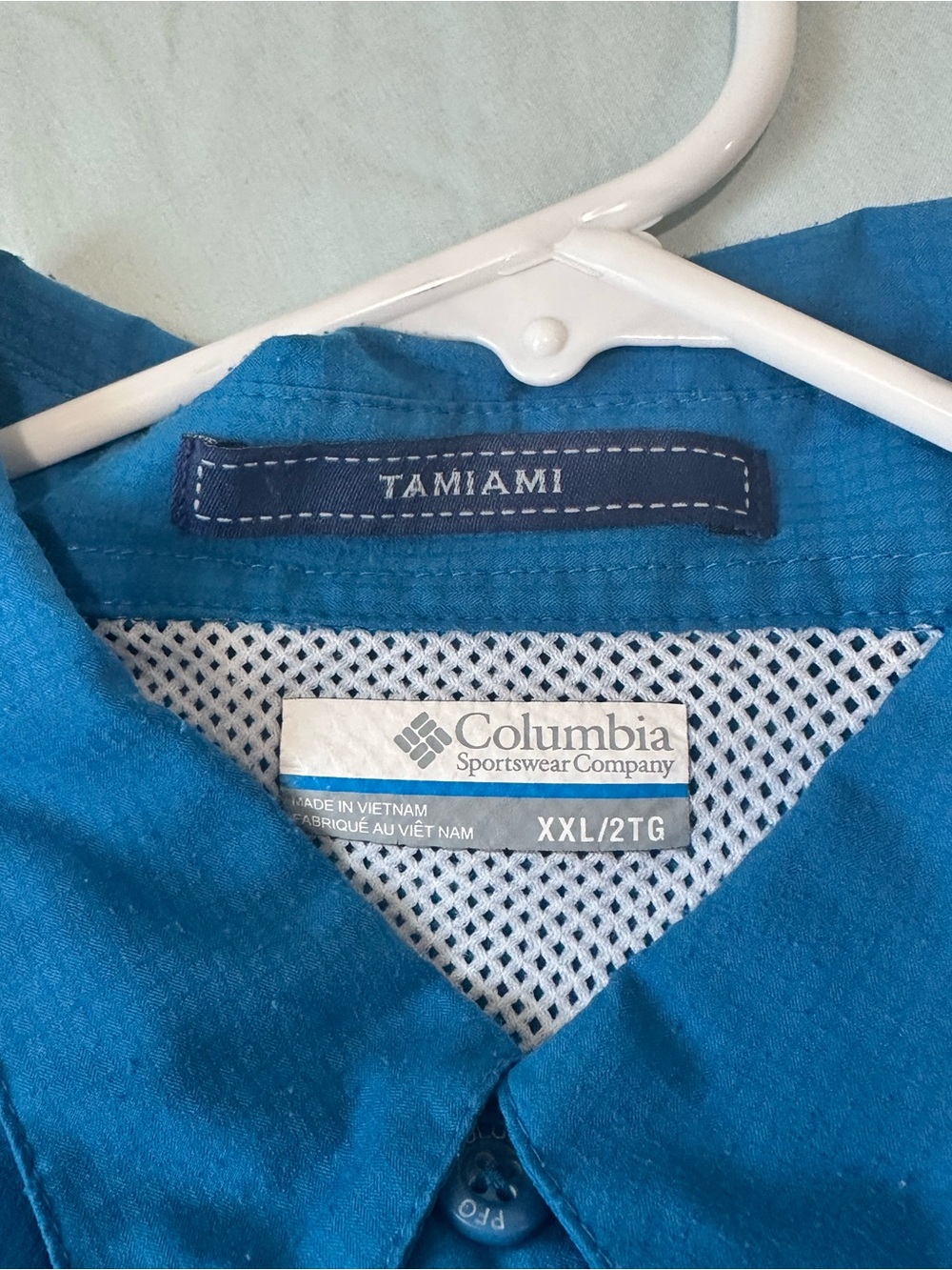 Columbia PFG Tamiami II Fishing Shirt – XXL Long Sleeve Bright turquoise - Picture 5 of 7